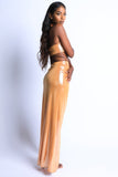 Metallic Maxi Skirt Set