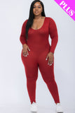 Back Plunge Bodycon Jumpsuit