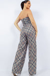 Poised In Plaid Pants Set