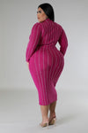 Diamond Stripe Bodycon Dress